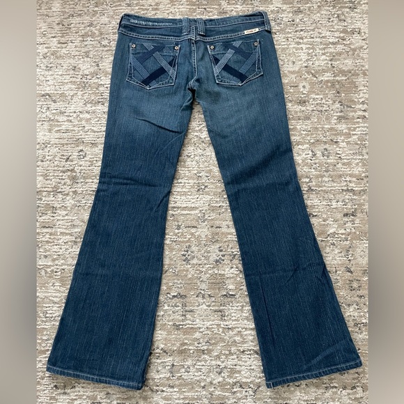 VTG Frankie B Low Rise Flared Jeans Size 8 Made in USA Western Boho - Picture 2 of 9